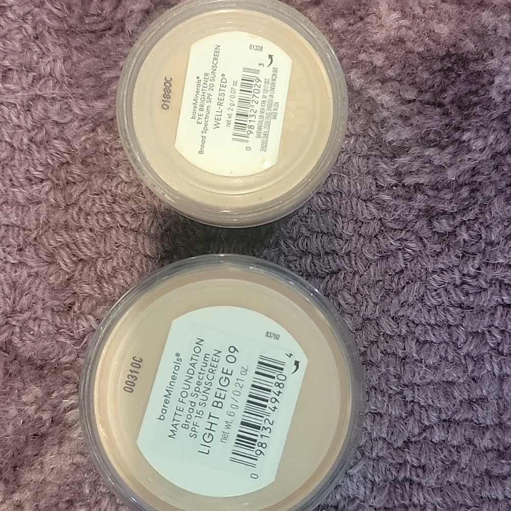 Bareminerals concealer and matte foundation